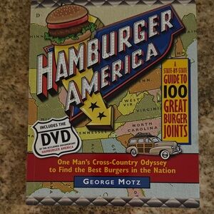 📖 Hamburger America by George Motz (2008, Paperback, DVD Missing)